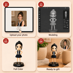 Personalized 3D Cartoon Character Photo Figurine Ornament with Name Desktop Decoration Birthday Anniversary Gift for Pet Parents Family