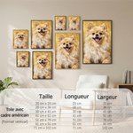 Toile personnalisée avec nom et photo - Effet peinture à l'huile - Cadeau d'anniversaire pour amoureux des animaux