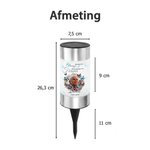 Gepersonaliseerde Always Forever tuinlamp op zonne-energie met foto en naam - tuindecoratie herdenkingscadeau ter nagedachtenis aan een dierbare