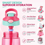 Personalized Cartoon 3D-Style Character Artwork Star Cloud 16 oz Water Bottle with Name and Initial Daily Use Birthday Gift for Boys Girls