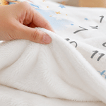 Personalized Cartoon Animal Cloud Star Pattern Soft Throw Blanket with Name Home Decor Baby Shower Birthday Gift for Newborns New Moms