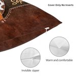 Personalised Comfortable Highland Cow Soft Cushion Cover with Name Home Decor Birthday Gift for Highland Cow Lovers Friends Kids