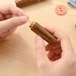 Personalised Minimalist Wooden Needle Storage Case with Engraved Name Daily Use Birthday Gift for Sewing Lovers