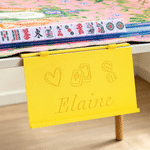 Personalised Peacock Space-Saving Foldable Mahjong Card Holder with Text Mahjong Table Accessory Family Gathering Gift for Mahjong Lovers