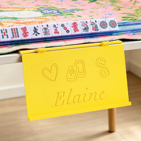 Personalised Peacock Space-Saving Foldable Mahjong Card Holder with Text Mahjong Table Accessory Family Gathering Gift for Mahjong Lovers