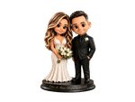 Figurine de couple personnalisée avec photo et texte - Cadeau commémoratif de mariage anniversaire pour les couples