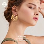 Boucles d'oreilles créoles personnalisées avec lettres grecques – Cadeau pour la journée d'initiation à une sororité et la remise des diplômes universitaires, destiné aux nouvelles membres de sororité