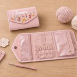 Personalised Birth Flower Crochet Hook Organiser with Name Knitting Accessories Birthday Gift for Crochet Enthusiast Mum Gran