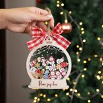 Personalized Cute Snowman Family Christmas Shaker Ornament with Name Home Decor Christmas Gift for Family Friends