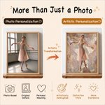 Personalized Modern Oil Painting Style Dancer Portrait Canvas Prints with Name Home Wall Decor Ship from USA Birthday Gift for Dancers Ballet Lovers