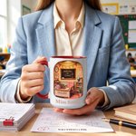 Personalized 3D-Effect Artwork Classroom Scene 11 oz 15 oz Ceramic Mug with Title & Surname Teacher's Day Appreciation Birthday Gift for Teachers