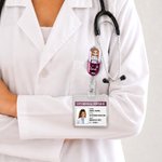 Personalized Pill Capsule Cartoon Medical Staff Retractable Badge Reel with Name Nurses' Day Appreciation Birthday Gift for Doctor Nurse