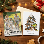Personalised Christmas Tree Photos Collage Greeting Card with Text and Envelope Christmas New Year Gift for Family Friends
