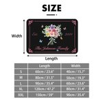 Personalised 1-8 Birth Flowers Bouquet Butterfly Anti-Slip Door Mat with Text  Home Decor Birthday Housewarming Gift for Family Parent
