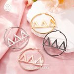 Boucles d'oreilles créoles personnalisées avec lettres grecques – Cadeau pour la journée d'initiation à une sororité et la remise des diplômes universitaires, destiné aux nouvelles membres de sororité