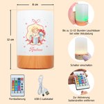 Personalisiertes Christkind Nachtlicht | mit Namen | dimmbar und USB-wiederaufladbar | Kinderzimmer Deko | Taufe Weihnachten Geschenk für Kinder