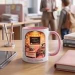 Personalized 3D-Effect Artwork Classroom Scene 11 oz 15 oz Ceramic Mug with Title & Surname Teacher's Day Appreciation Birthday Gift for Teachers