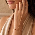 Personalized Cross Birthstone Bracelet Dainty Chain Jewellery Wedding Birthday Gift for Women Christians