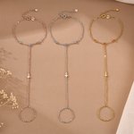 Personalized Cross Birthstone Bracelet Dainty Chain Jewellery Wedding Birthday Gift for Women Christians