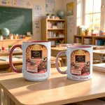 Personalized 3D-Effect Artwork Classroom Scene 11 oz 15 oz Ceramic Mug with Title & Surname Teacher's Day Appreciation Birthday Gift for Teachers