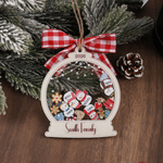Personalized Cute Snowman Family Christmas Shaker Ornament with Name Home Decor Christmas Gift for Family Friends
