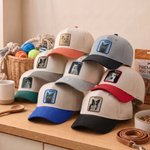 Casquette de baseball multicolore ajustable, personnalisée avec photo de votre animal et nom brodé – À porter au quotidien, idéale pour les fêtes et les anniversaires, cadeau parfait pour les amoureux