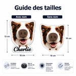 Aimant de réfrigérateur en acrylique personnalisé avec photo et nom - Nez en silicone 3D - Cadeau d'anniversaire pour propriétaire d'animaux