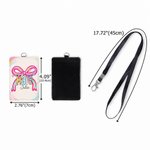 Personalised Coquette Bow Coloured Pencil Style Name ID Card Badge Holder Daily Use Teacher's Day Appreciation Gift for Teachers
