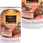 Personalized 3D-Effect Artwork Classroom Scene 11 oz 15 oz Ceramic Mug with Title & Surname Teacher's Day Appreciation Birthday Gift for Teachers