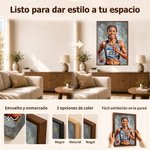 Impresión en lienzo personalizada con foto de maratón deportivo y nombre estilo pintura al óleo regalo de cumpleaños para maratonianos