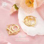 Boucles d'oreilles créoles personnalisées avec lettres grecques – Cadeau pour la journée d'initiation à une sororité et la remise des diplômes universitaires, destiné aux nouvelles membres de sororité