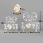 Personalized Romantic Heart-Shaped Turn Back the Clock Acrylic Plaque with Detachable Clock and Stand Wedding Anniversary Gift for Couple
