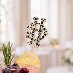 Personalised Multicolour Monogram Design Acrylic Cocktail Stirrers with Letter or Number Wedding Party Drink Decor Anniversary Gift for Bride Groom
