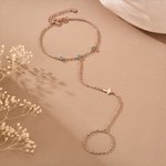 Personalized Cross Birthstone Bracelet Dainty Chain Jewellery Wedding Birthday Gift for Women Christians