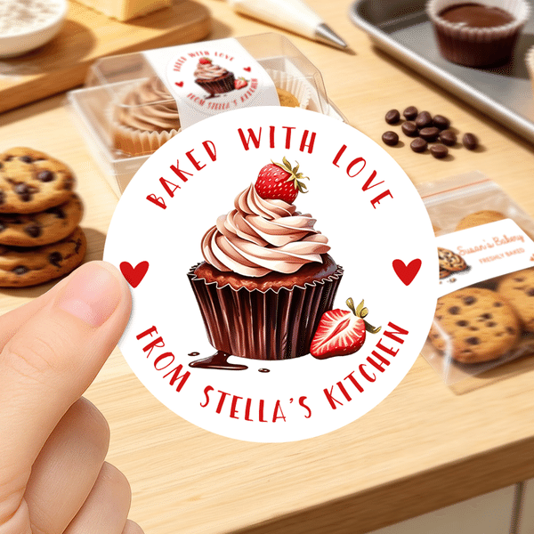 Personalized Creative Baking Element Waterproof Stickers with Text Baking Birthday Gift for Baker Baking Enthusiast