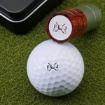 Personalized Golf Elements Initial Design Golf Ball Stamp with Name and Tin Storage Box Golf Accessory Birthday Gift for Golf Lover Player