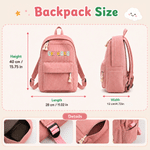 Personalised Colourful Pencil-Shaped Letter Lightweight Corduroy Backpack with Name Graduation Back to School Reading Gift for Students Boys Girls