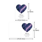 Personalised Foldable Circle Heart Shaped Star Map Greeting Card with Text and Envelope Wedding Anniversary Birthday Gift for Couple