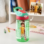 Personalized Cartoon Character BPA-Free Transparent or Insulated Water Bottle with Straw and Name Back to School Gift for Kids
