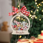 Personalized Cute Snowman Family Christmas Shaker Ornament with Name Home Decor Christmas Gift for Family Friends