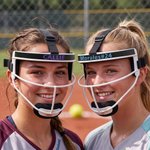 Personalised Multicolour Softball Fielder’s Mask Name Plate with Text Season‑End Gift for Softball Athletes