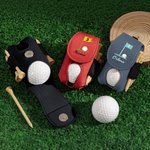 Henkilökohtainen, numeroitu golfreikäliina, PU-nahkainen golfpallolaukku, jossa on nimi ja tiinpidin – syntymäpäivälahja golfaajille ja golfin ystäville