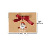 Personalised Snowman Santa Claus Christmas Tree 2 Pcs Money Envelope with Ribbon and Name Christmas Gift for Kids Friends