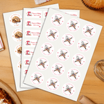 Personalized Creative Baking Element Waterproof Stickers with Text Baking Birthday Gift for Baker Baking Enthusiast