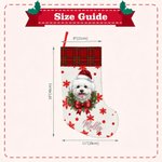 Personalised Christmas Theme Snowflake Pet Photo Christmas Stocking with Name Home Decoration Christmas Gift for Pet Lovers