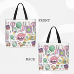 Personalized 3D-Style Artwork Knitted Crochet Patterns Large Capacity Tote Bag with Name Christmas Birthday Gift for Knitting Lover Grandma