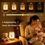 Personalisiertes Christkind Nachtlicht | mit Namen | dimmbar und USB-wiederaufladbar | Kinderzimmer Deko | Taufe Weihnachten Geschenk für Kinder