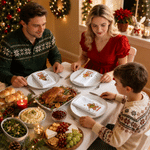 Personalized Gingerbread Man 100% Cotton Reusable Table Napkin with Name Table Decor Christmas Gift for Family
