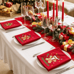 Personalized Gingerbread Man 100% Cotton Reusable Table Napkin with Name Table Decor Christmas Gift for Family
