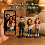 Personalized 3D Cartoon Character Photo Figurine Ornament with Name Desktop Decoration Birthday Anniversary Gift for Pet Parents Family